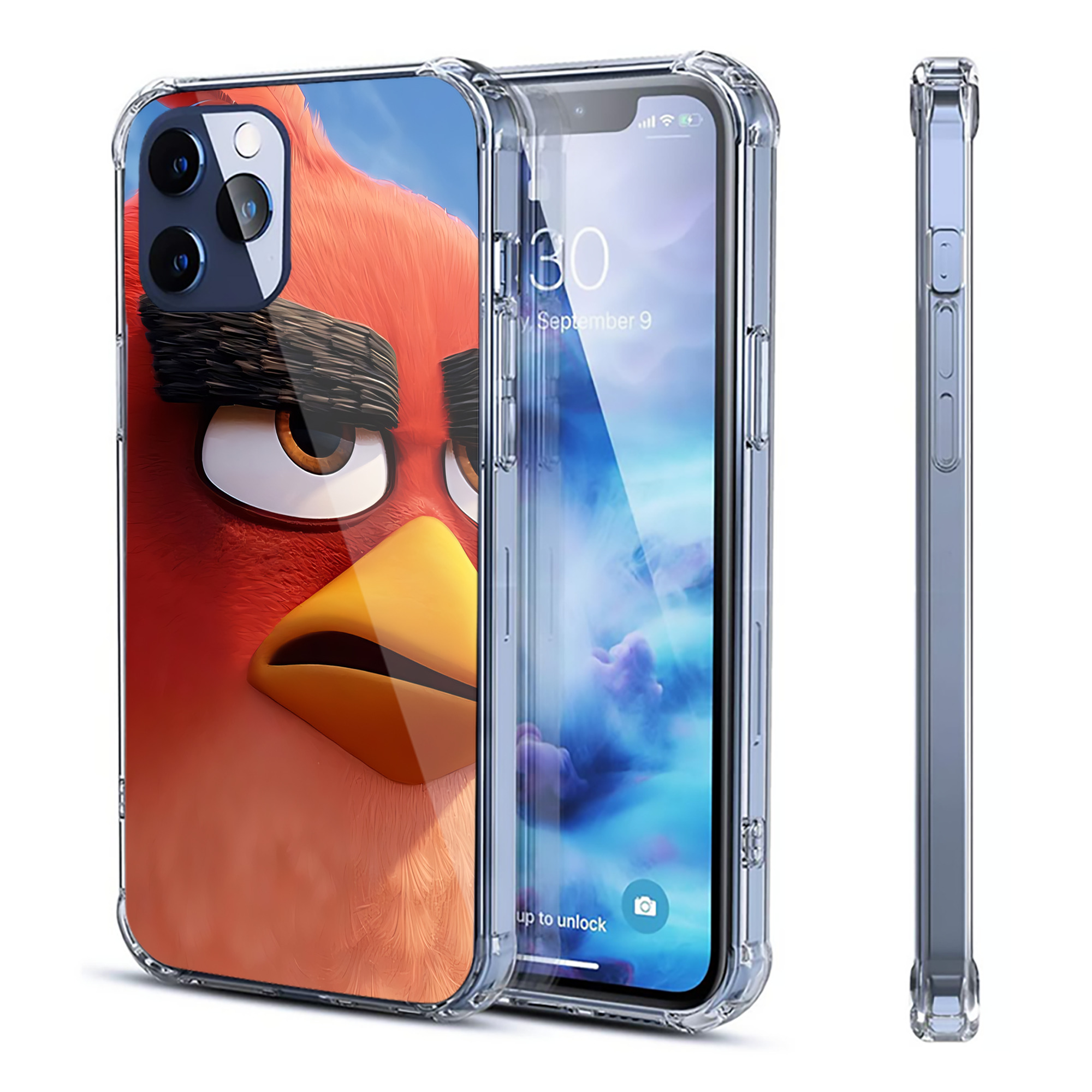 （画像用） Angry Birds アングリーバード 【iPhone 12シリーズ対応】透明スマホケース（クリアソフトケース）